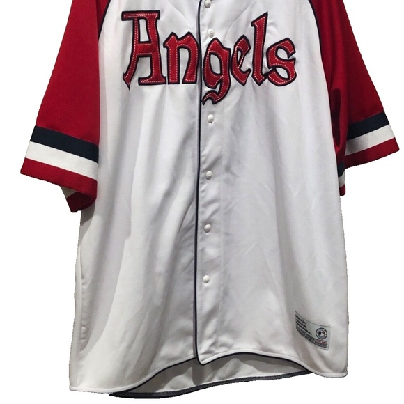 Men's Genuine Merchandise By True Fan MLB Angels Button Front Baseball Jersey L - Picture 4 of 9